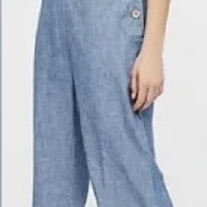 Free People Denim Blue Jumpsuit